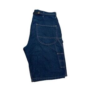 VINTAGE Y2K POLO‎ JEANS COMPANY ADJUSTABLE STRAP BAGGY DENIM CARPENTER SHORTS 36
